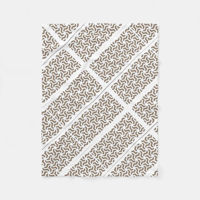 ADOM Beige Geometric Lattice Blanket (Front)