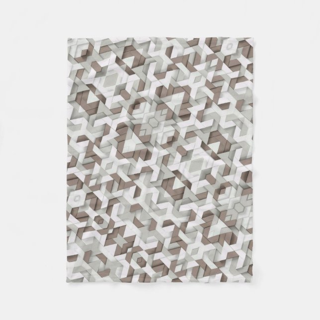ADOM Beige Geometric Tapestry Blanket (Front)