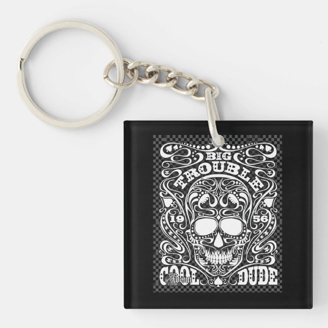 ADOM "Big Trouble" Women's Long-Sleeve Tee Key Ring (Front)