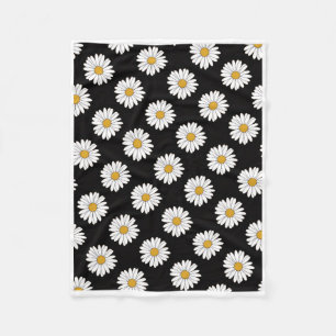 ADOM Black and White Daisy Throw Blanket