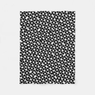 ADOM Black Geometric Grid Blanket