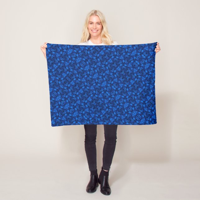 ADOM Blue Botanical Fields Blanket (In Situ)