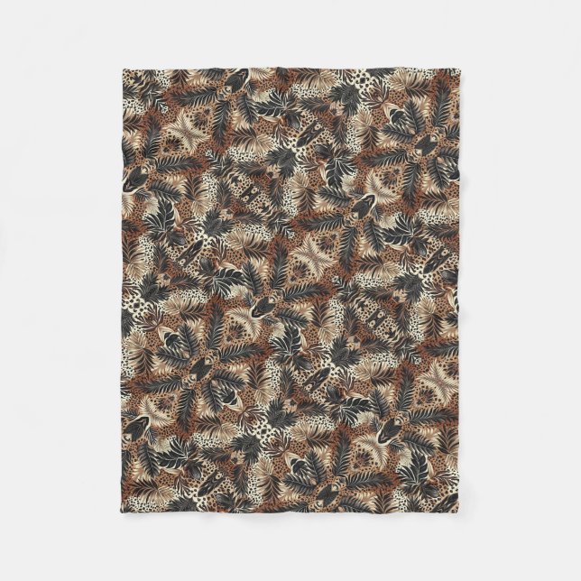 ADOM Brown Ornate Tapestry Blanket (Front)