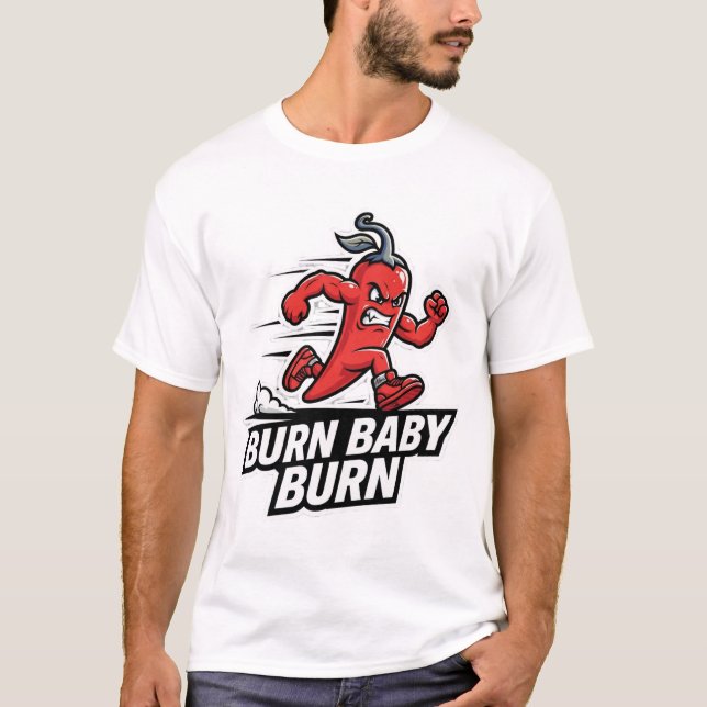 ADOM Burn Baby Burn Chilli T-Shirt (Front)