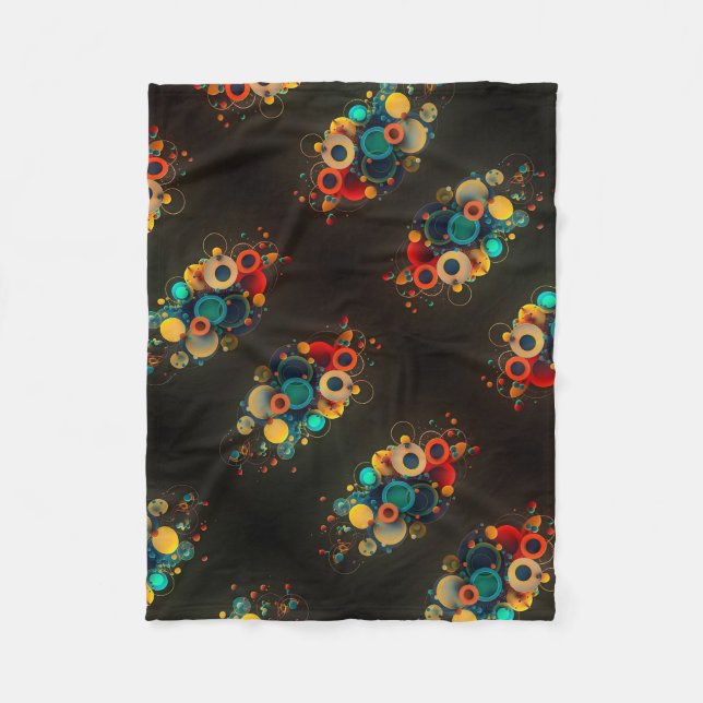 ADOM Colourful Circles Dark Blanket (Front)