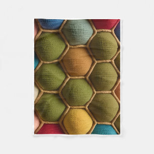 ADOM Colourful Honeycomb Knit Throw Blanket