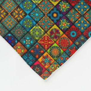 ADOM Colourful Mosaic Tile Blanket