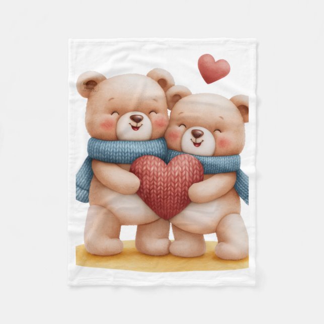 ADOM Cosy Hugging Bears Blanket (Front)