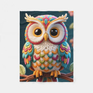 ADOM Cute Colourful Owl Throw Blanket