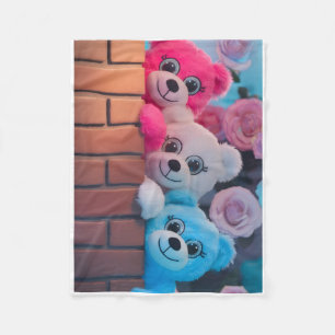 ADOM Cute Colourful Teddy Bears Blanket