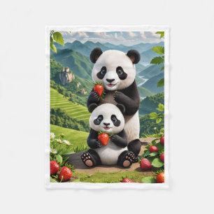 ADOM Cute Panda Family Blanket