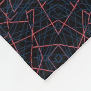 ADOM Dark Cyber Red Grid Blanket