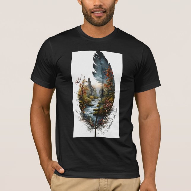 ADOM "Enchanted Feather" Men's Graphic Tee (Front)