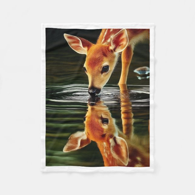 ADOM Fawn Drinking Reflection Blanket (Front)
