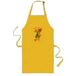 ADOM Geometric Art Long-Sleeve Tee Long Apron