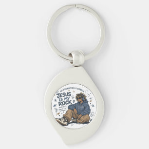 ADOM "Jesus Is My Rock" Women's T-Shirt Key Ring