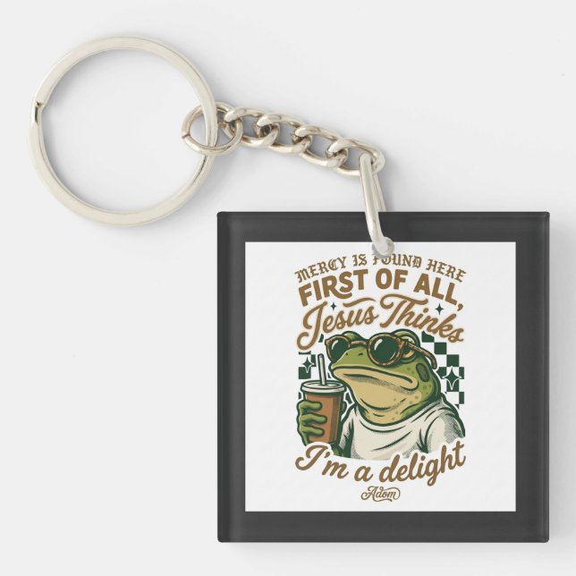 ADOM "Jesus Thinks I'm A Delight" Women's Tee Key Ring (Front)