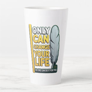 ADOM "Life Change" Women's Graphic Tee Latte Mug