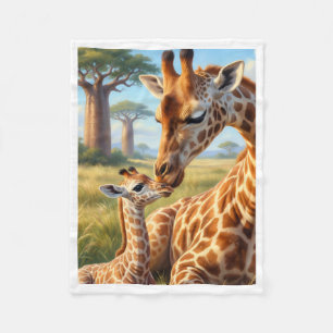 ADOM Loving Giraffe Family Blanket