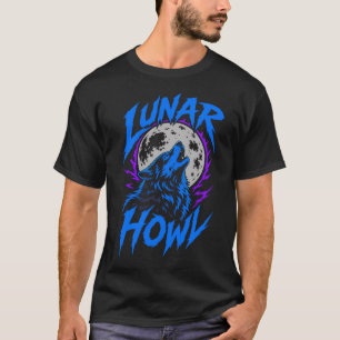 ADOM Lunar Howl Wolf Black Tee