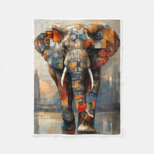 ADOM Mechanical Elephant Art Blanket