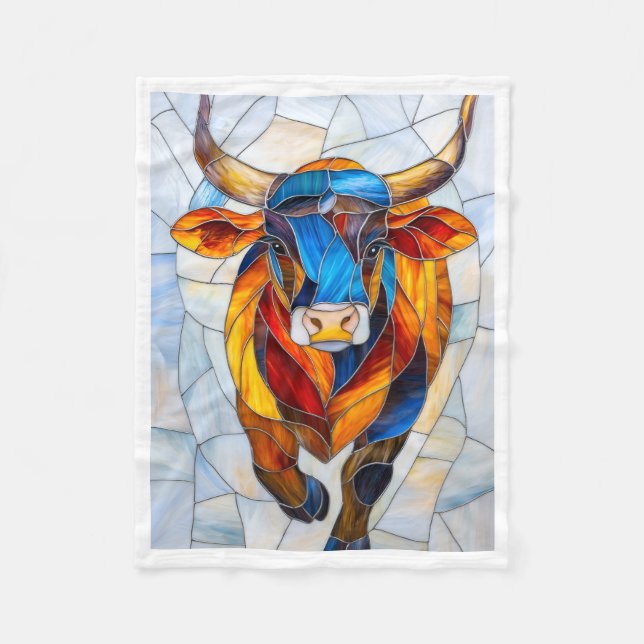 ADOM Mosaic Bull Art Blanket (Front)