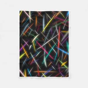 ADOM Neon Glowing Lines Throw Blanket