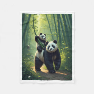 ADOM Panda Mother and Cub Blanket