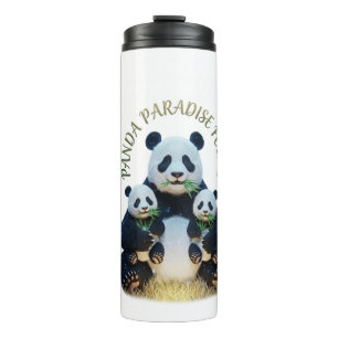 ADOM "Panda Paradise Found" Women's V-Neck Tee Thermal Tumbler