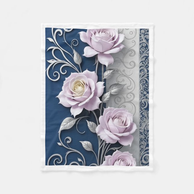 ADOM Pastel Pink Roses Blanket (Front)