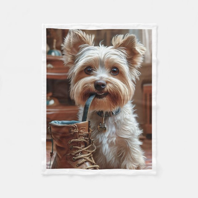 ADOM Playful Puppy Shoe Blanket (Front)