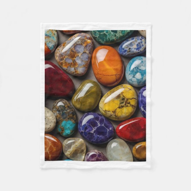 ADOM Polished Colourful Stones Blanket (Front)