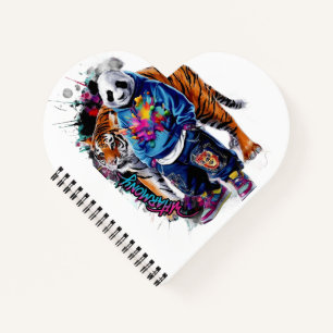 ADOM Premium Artistic Panda & Tiger Graphic Notebo Notebook