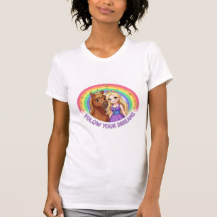 ADOM Premium "Follow Your Dreams" Minimalist Women T-Shirt