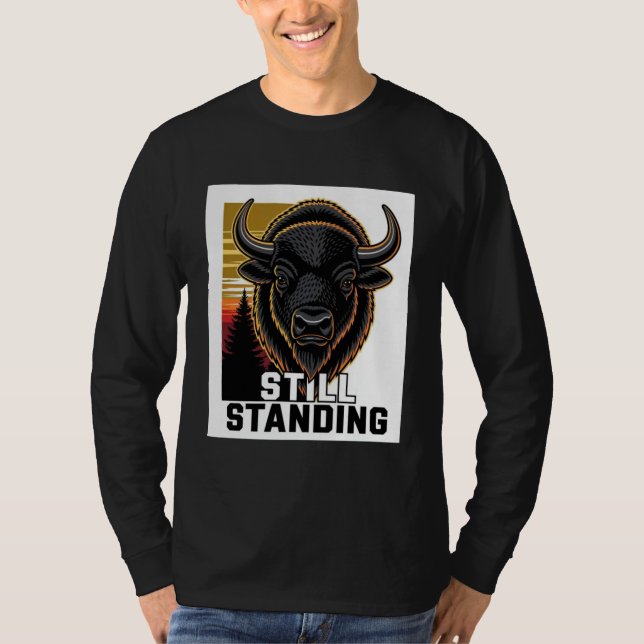 ADOM Premium "Still Standing" Minimalist Long Slee T-Shirt (Front)