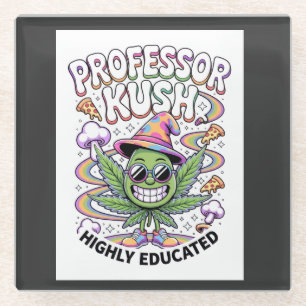 ADOM "Professor Kush" Women's Graphic Tee Glass Coaster