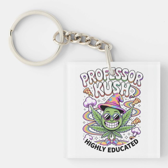 ADOM "Professor Kush" Women's Graphic Tee Key Ring (Front)
