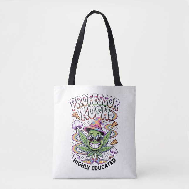 ADOM "Professor Kush" Women's Graphic Tee Tote Bag (Front)
