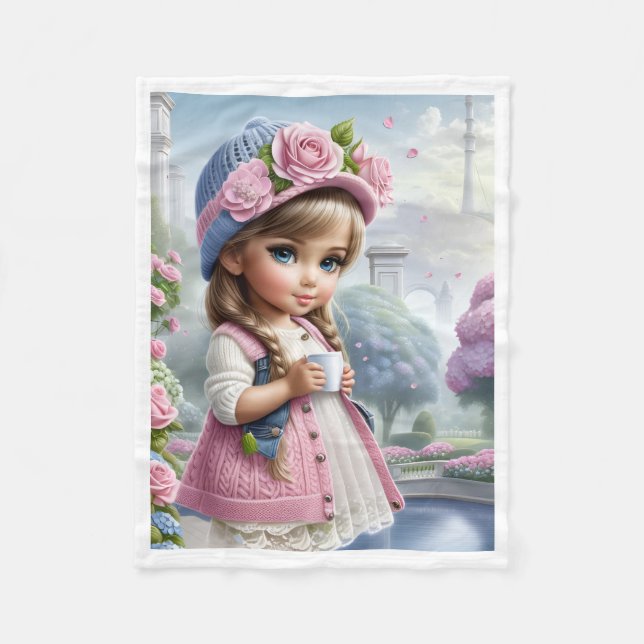 ADOM Rose Hat Girl Blanket (Front)
