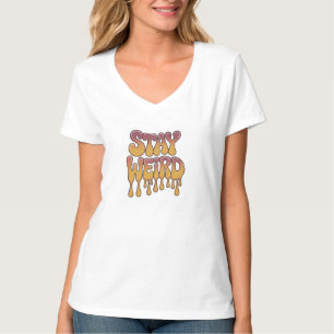 ADOM "Stay Weird" Retro Women's V-Neck Tee