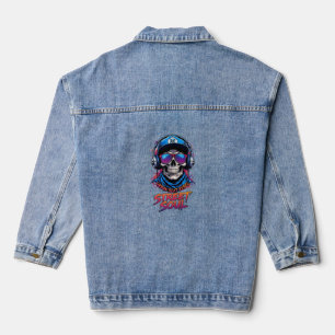 ADOM "Street Soul" Women's Long-Sleeve Graphic Tee Denim Jacket
