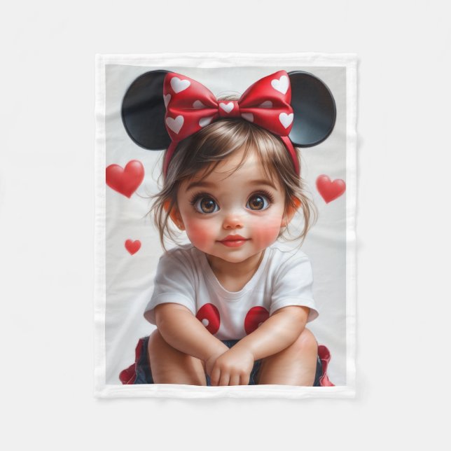ADOM Sweet Mouse Hat Baby Blanket (Front)