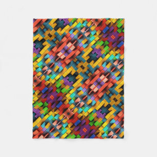 ADOM Vibrant 3D Pixel Block Blanket
