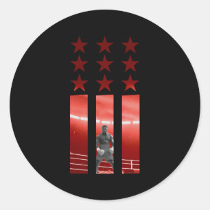 Adonis Creed Nine Stars Three Bars Red Classic Round Sticker