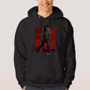 Adonis Creed pose faced right on III red Hoodie