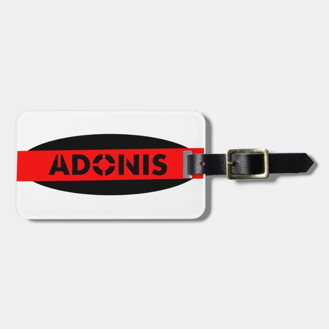 Adonis luggage tags (Front Horizontal)