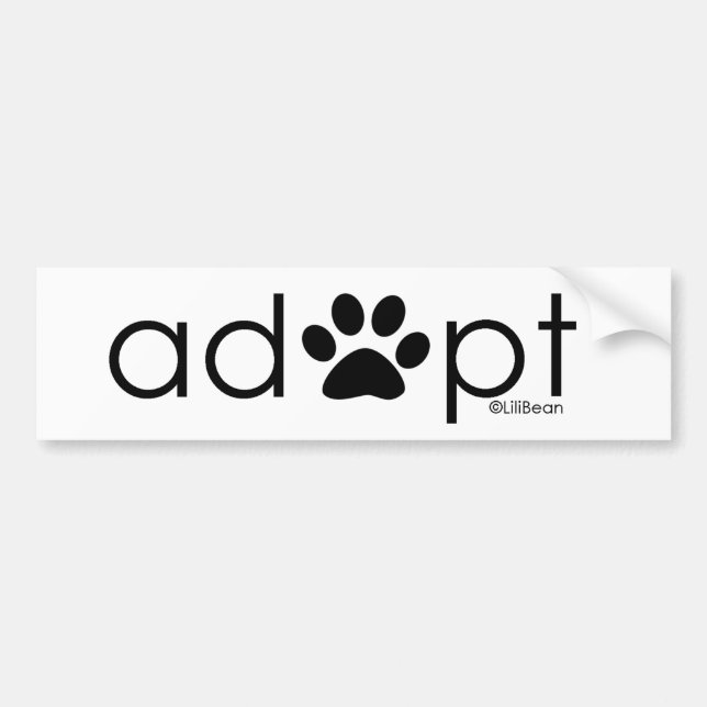 Adopt #2 bumper sticker (Front)