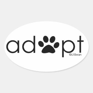 Adopt #2 oval sticker