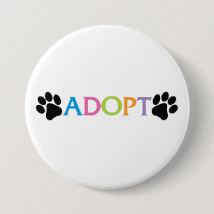 Adopt 7.5 Cm Round Badge