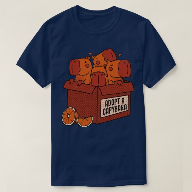 Adopt a Capybara Kawaii Capy by Tobe Fonseca T-Shirt (Design Front)